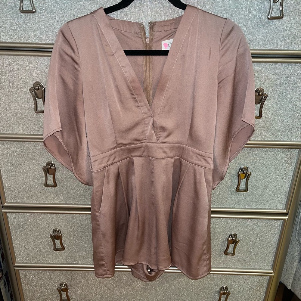 Rose gold romper